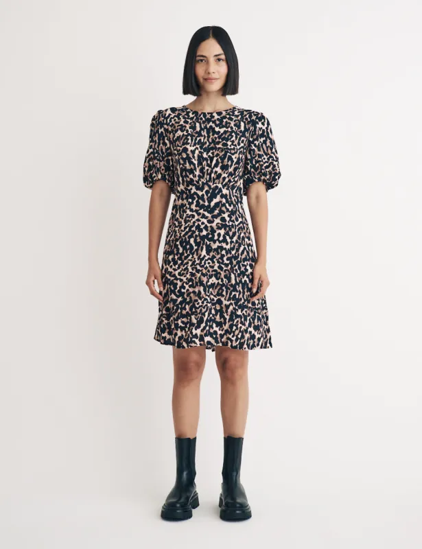 Leopard Print Benita Mini Dress sold by Nobody's Child