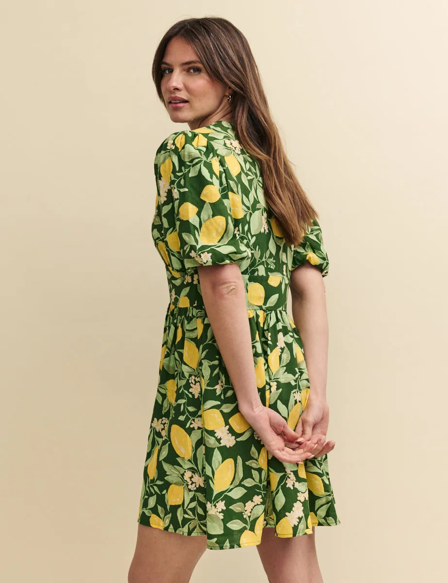 Green Lemon Print Starlight Mini Dress sold by Nobody's Child product image thumbnail 4