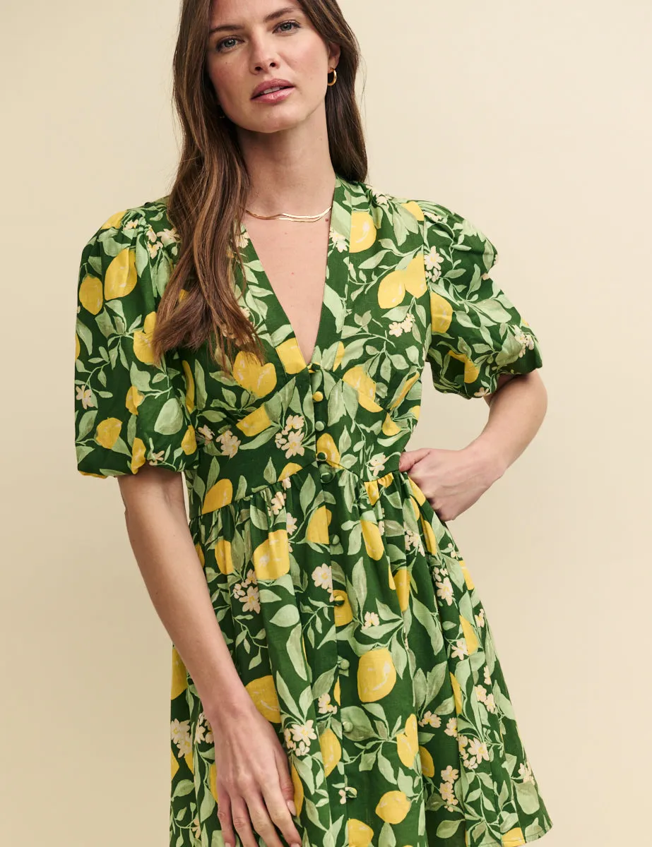 Green Lemon Print Starlight Mini Dress sold by Nobody's Child product image thumbnail 2