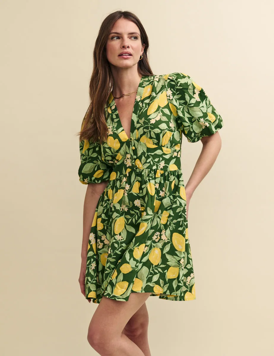 Green Lemon Print Starlight Mini Dress sold by Nobody's Child product image thumbnail 3