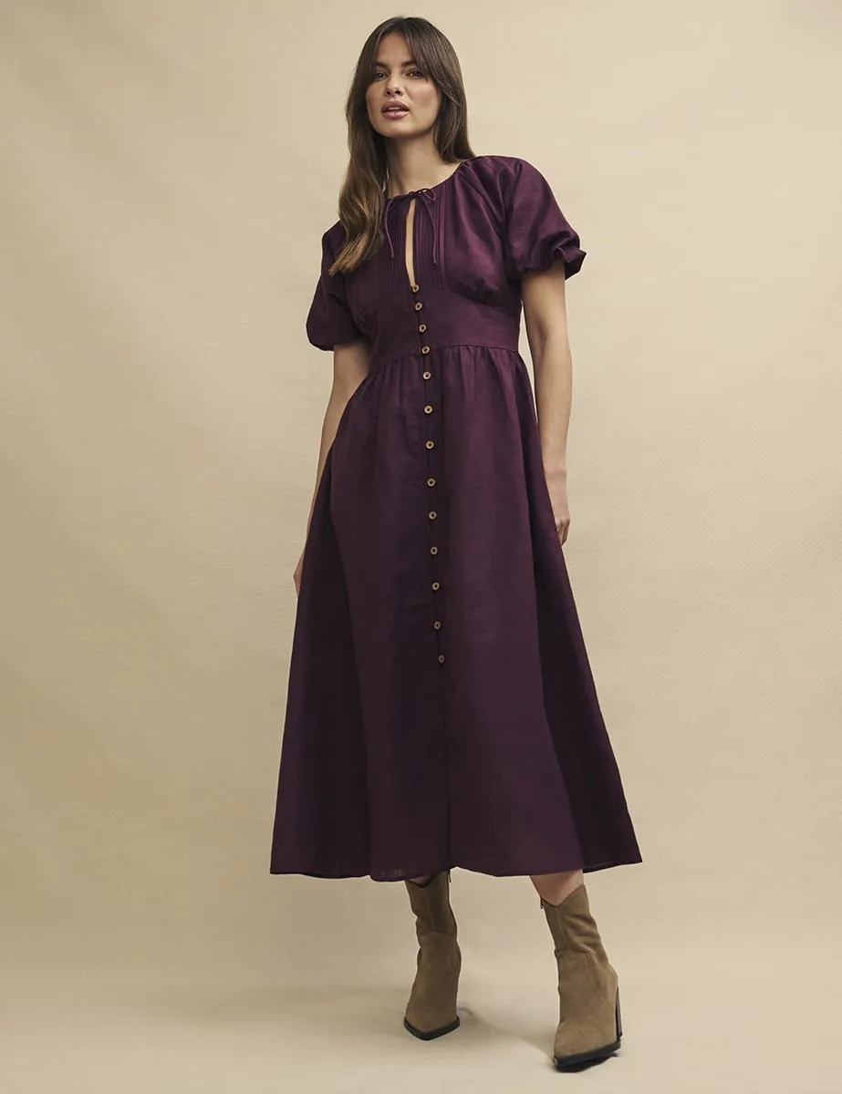 Plum Keyhole Isabella Midi Dress sold by Nobody's Child product image thumbnail 2
