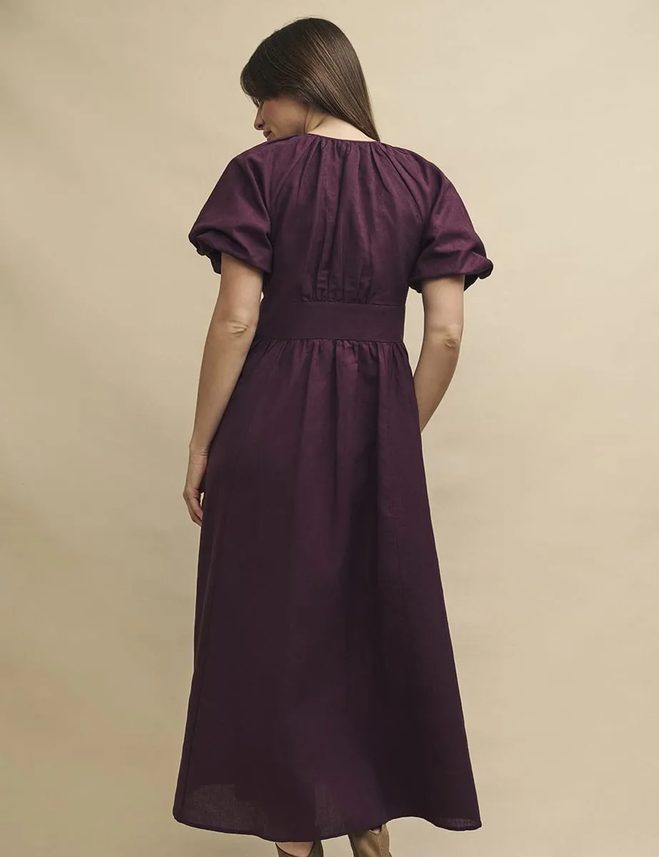 Plum Keyhole Isabella Midi Dress sold by Nobody's Child product image thumbnail 4