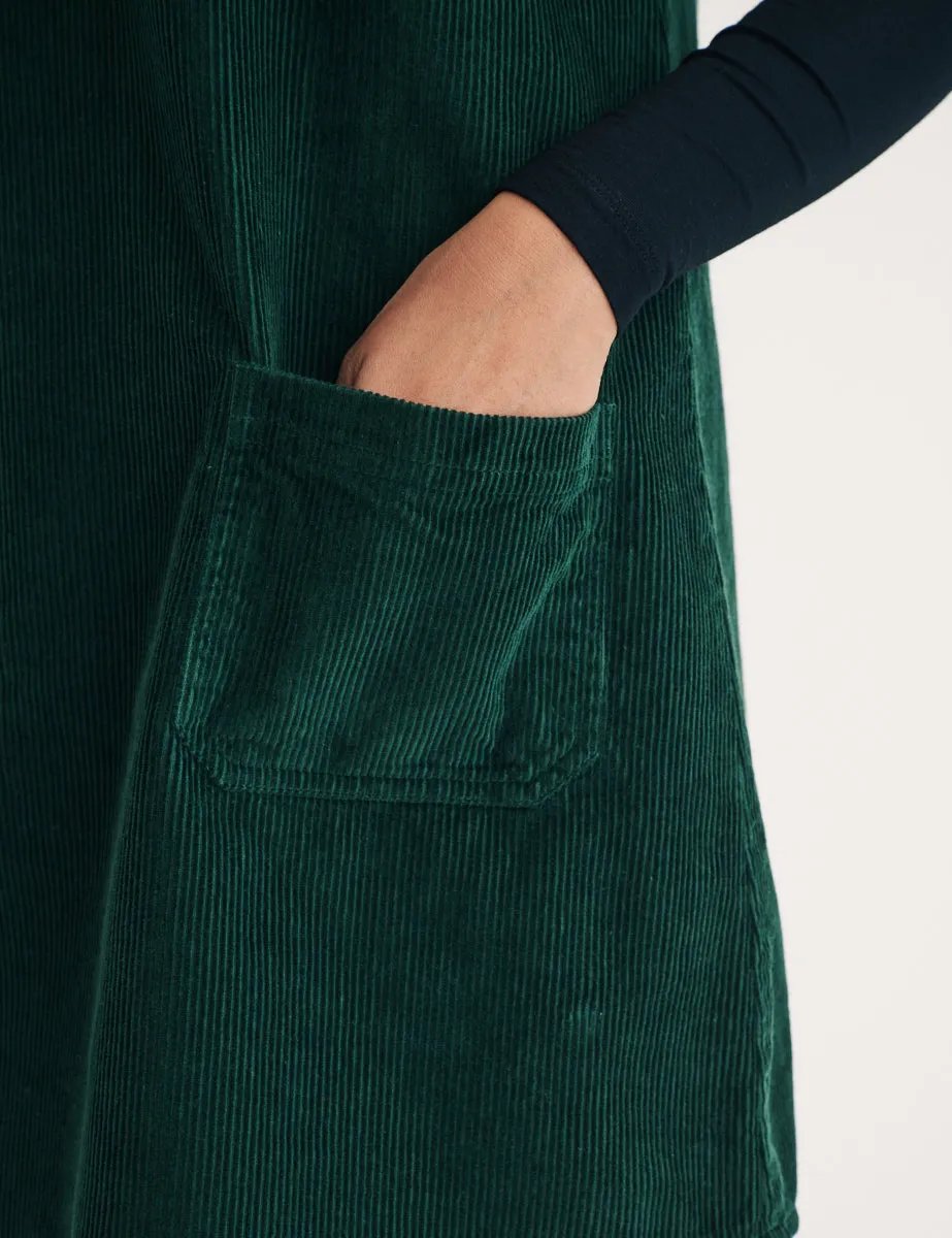 Green Cord Piper Mini Pinafore Dress sold by Nobody's Child product image thumbnail 2