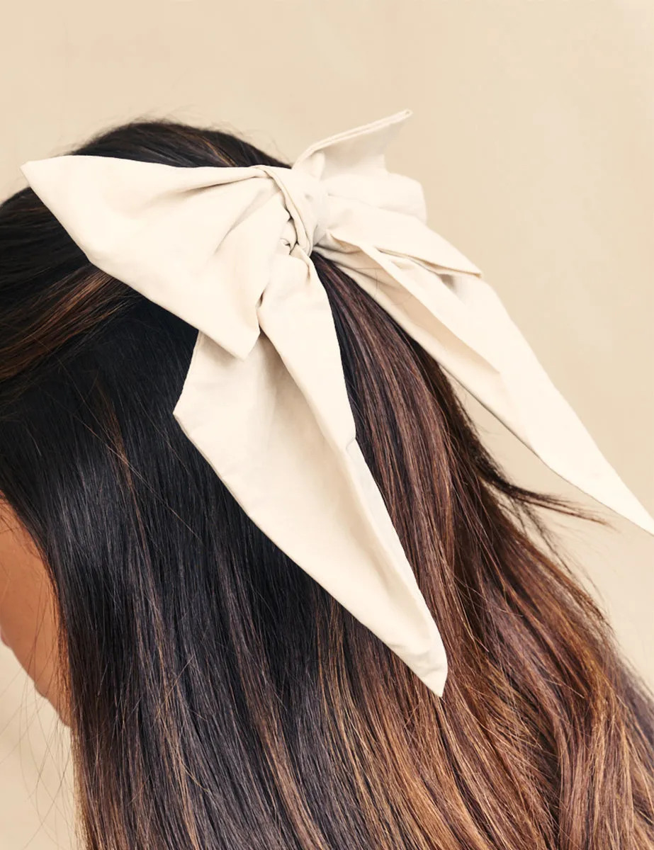 Stone Cotton Hair Bow sold by Nobody's Child product image thumbnail 2