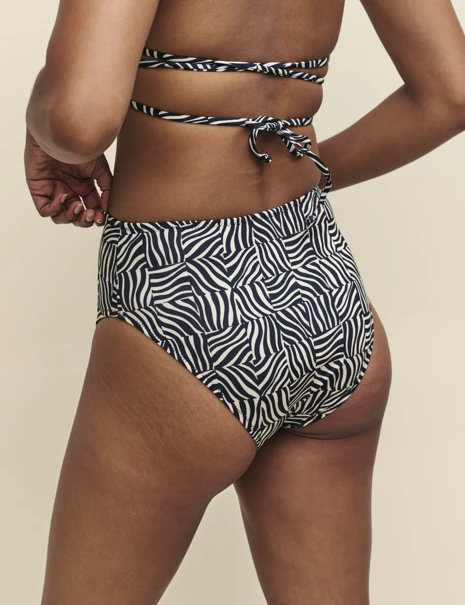 Zebra Print High Waist Bikini Bottoms sold by Nobody's Child product image thumbnail 3