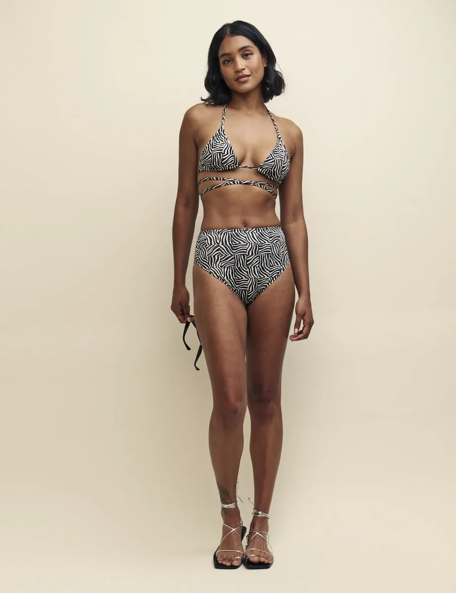 Zebra Print High Waist Bikini Bottoms sold by Nobody's Child product image thumbnail 2