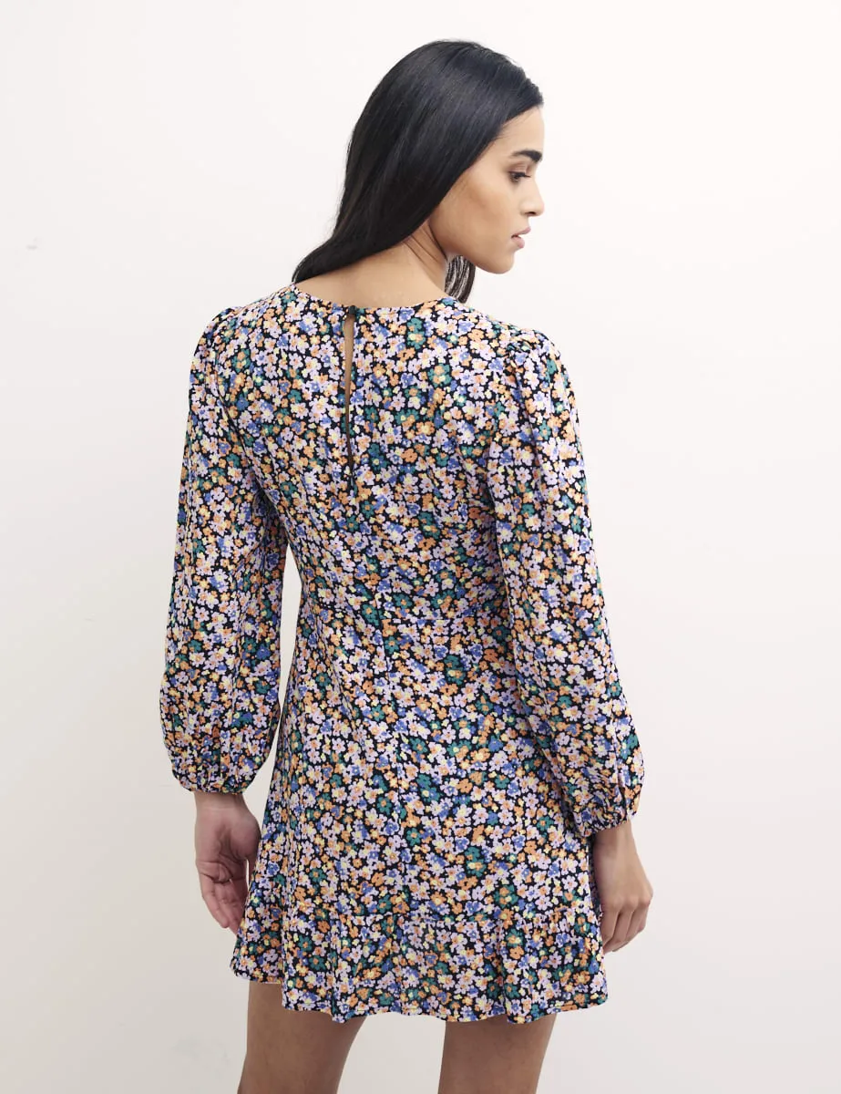 Harper Ditsy Petite Serena Long Sleeve Mini Dress sold by Nobody's Child product image thumbnail 4