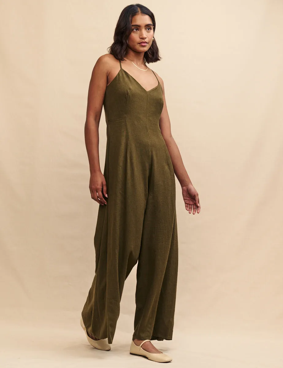 Khaki Green Maryana Jumpsuit sold by Nobody's Child product image thumbnail 4