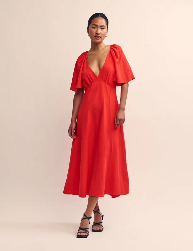 Red Acti Midi Dress sold by Nobody's Child