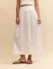 White Drop Waist Mallory Maxi Skirt sold by Nobody's Child