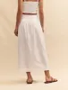 White Drop Waist Mallory Maxi Skirt sold by Nobody's Child