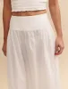 White Drop Waist Mallory Maxi Skirt sold by Nobody's Child