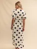 Fearne Cotton White Polka Dot Delilah Midi Dress sold by Nobody's Child