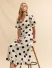 Fearne Cotton White Polka Dot Delilah Midi Dress sold by Nobody's Child