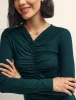 Green Ruched Long Sleeve Top sold by Nobody's Child