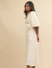 Cream Regan Wrap Midi Dress sold by Nobody's Child