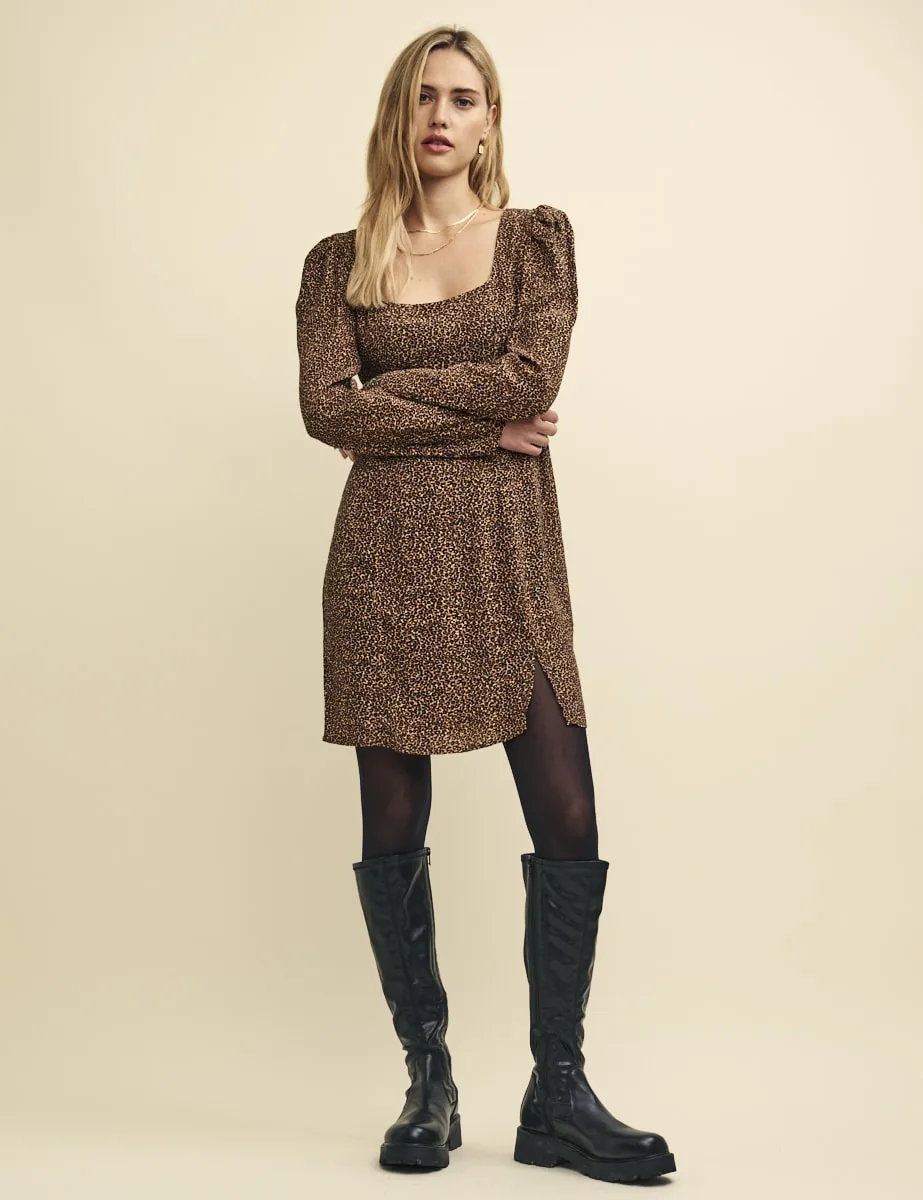 Leopard Print Valentina Long Sleeve Mini Dress sold by Nobody's Child product image thumbnail 2