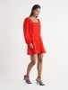 Red Balloon Sleeve Loredana Mini Dress sold by Nobody's Child