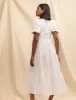 White Tiered Charlie Midi Dress sold by Nobody's Child