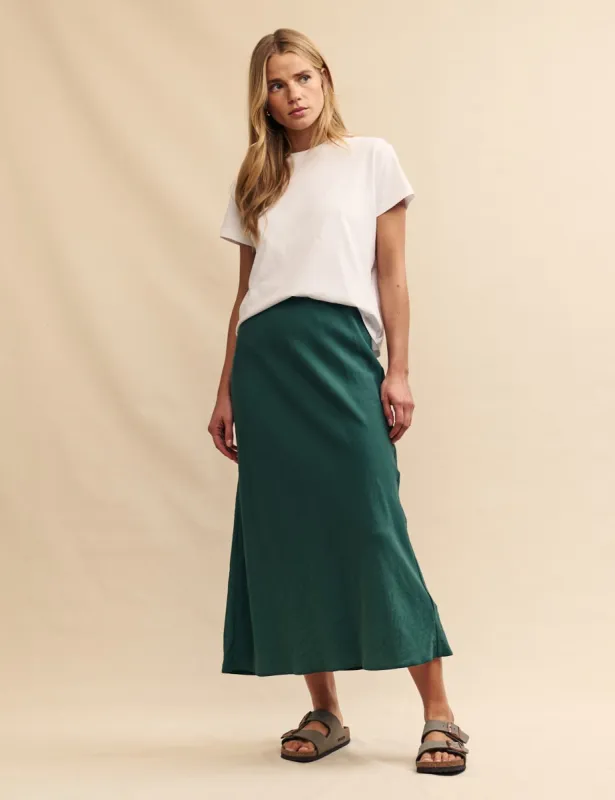Green Slip Mila Midi Skirt sold by Nobody's Child