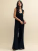 Black Ruched Shoulder Jumpsuit sold by Nobody's Child