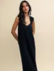 Black Ruched Shoulder Jumpsuit sold by Nobody's Child