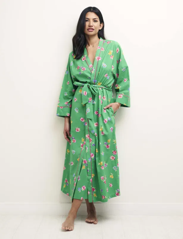 Green Floral Dressing Gown Robe sold by Nobody's Child