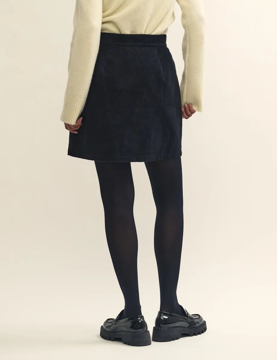 Petite Black Cord A-Line Mini Skirt sold by Nobody's Child product image thumbnail 3