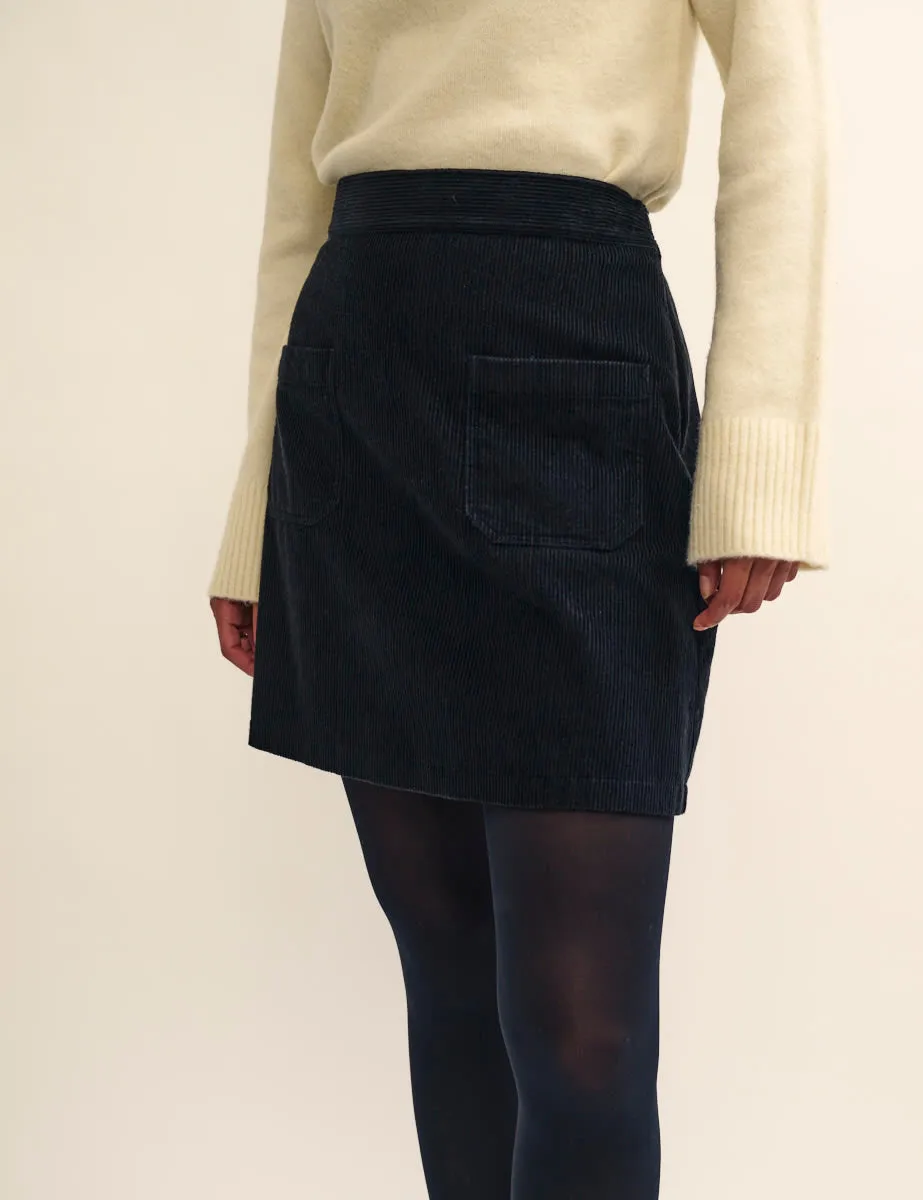 Petite Black Cord A-Line Mini Skirt sold by Nobody's Child product image thumbnail 2