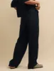 Petite Black Linen-blend Drawstring Trousers sold by Nobody's Child