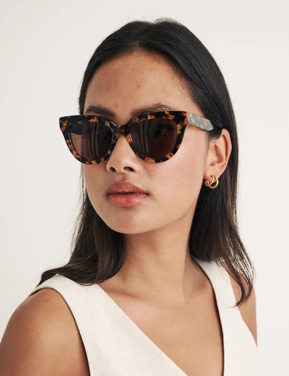 Tortoiseshell Cat-eye Cecily Sunglasses sold by Nobody's Child