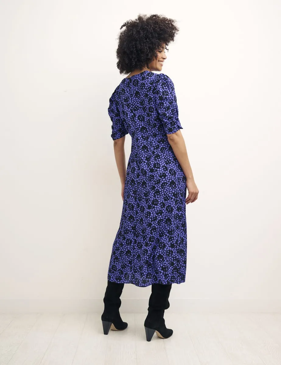 Purple Floral Evie Midi Dress sold by Nobody's Child product image thumbnail 4