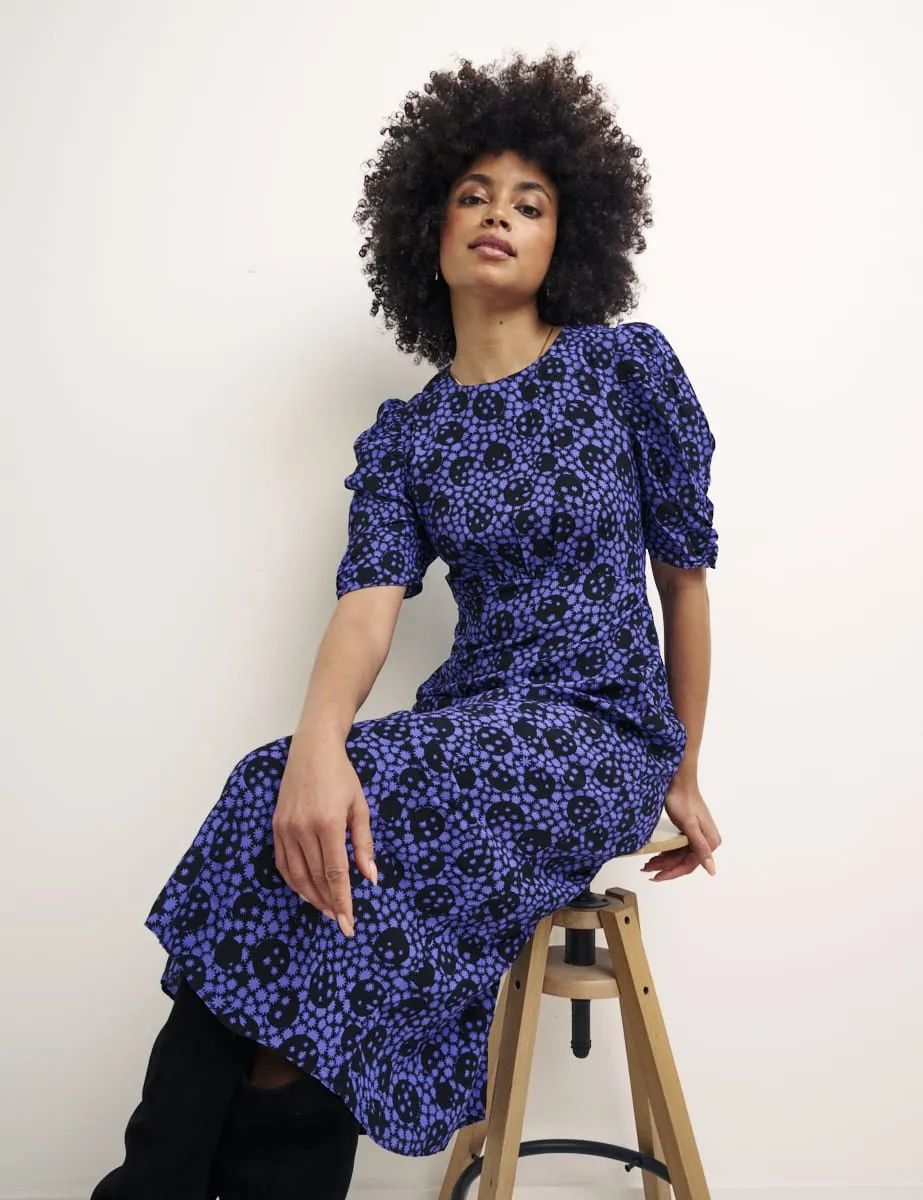 Purple Floral Evie Midi Dress sold by Nobody's Child product image thumbnail 2