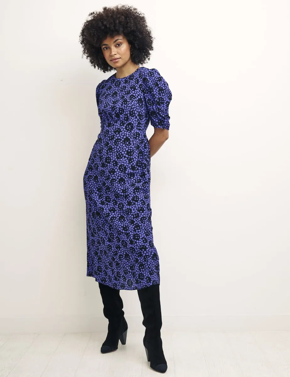 Purple Floral Evie Midi Dress sold by Nobody's Child product image thumbnail 3