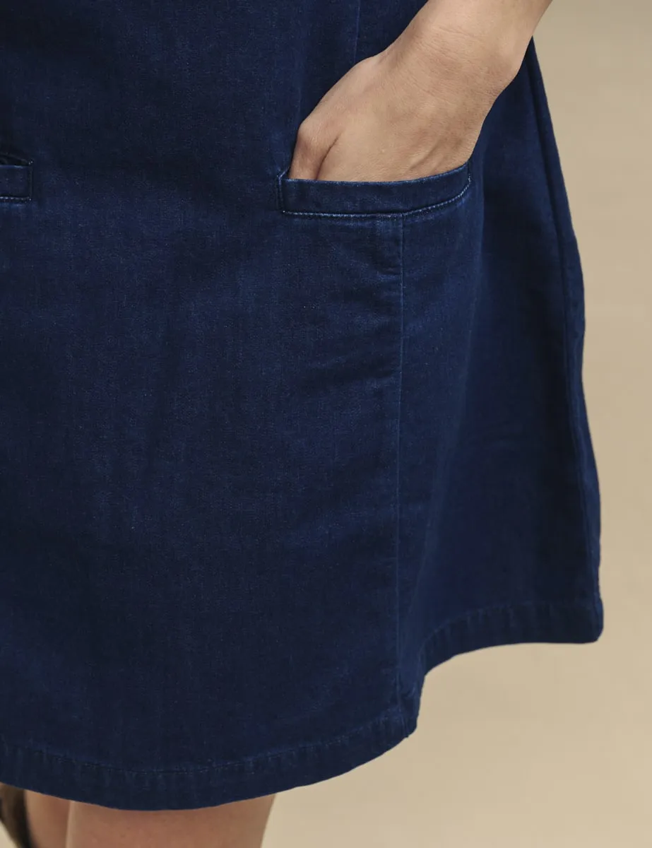 Dark Blue Boston Denim Mini Dress sold by Nobody's Child product image thumbnail 3