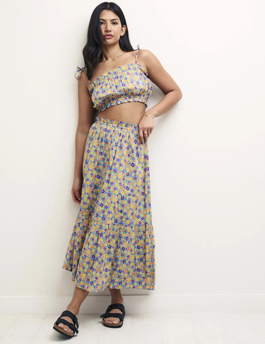 Retro Floral Willow Midi Skirt sold by Nobody's Child