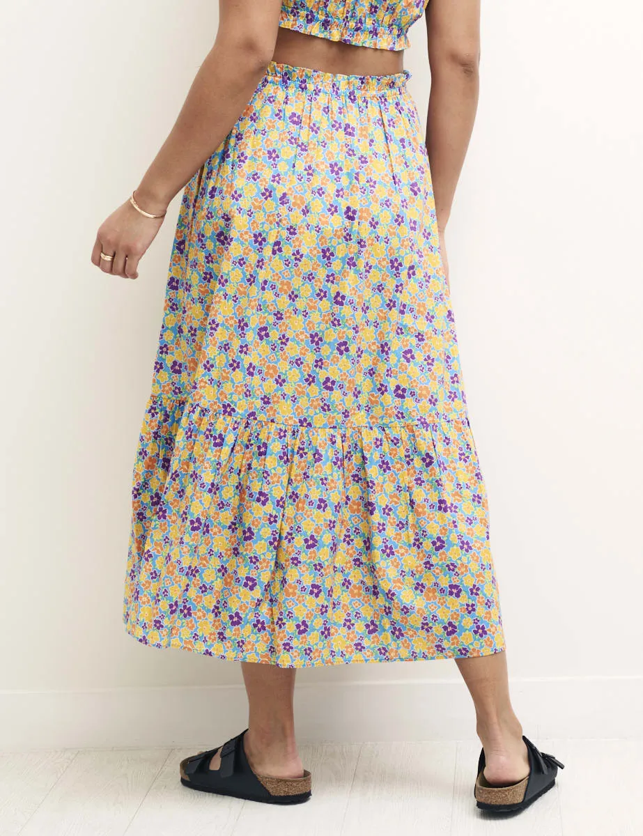 Retro Floral Willow Midi Skirt sold by Nobody's Child product image thumbnail 4