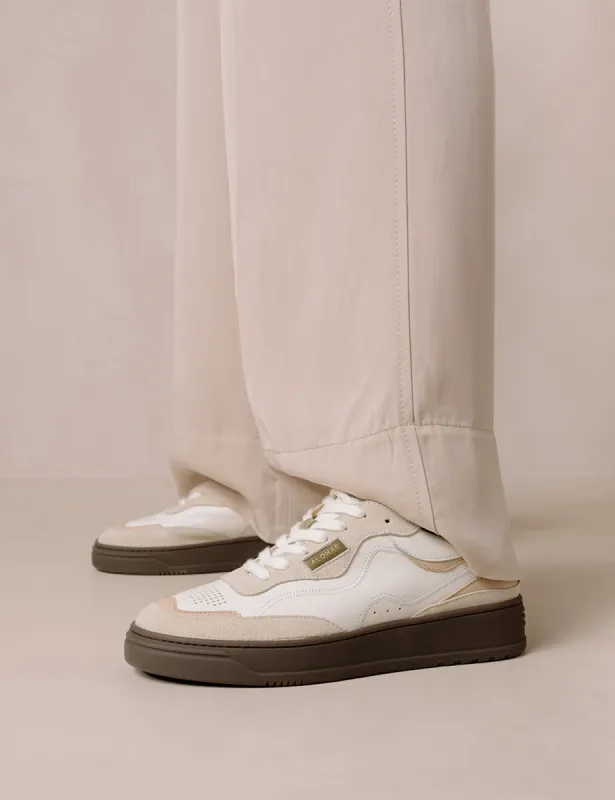 Alohas Vintage Beige and Green Trainers sold by Nobody's Child