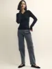 Black Ruched Long Sleeve Top sold by Nobody's Child