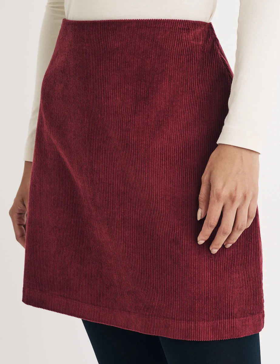 Burgundy Cord Mini Skirt sold by Nobody's Child product image thumbnail 2