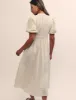 Cream Pinstripe Starlight Midi Dress sold by Nobody's Child