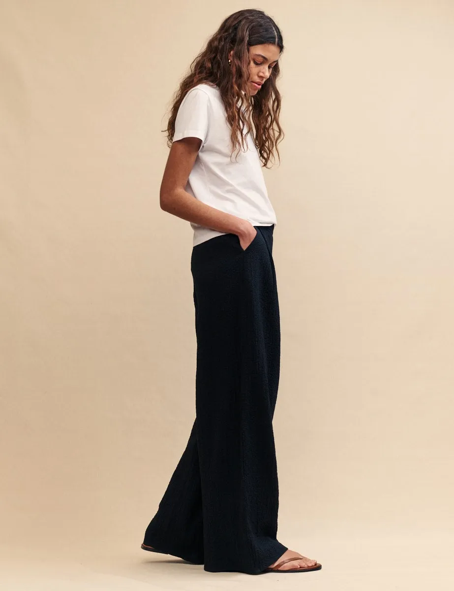 Black Wide Leg Zeena Trousers sold by Nobody's Child product image thumbnail 3