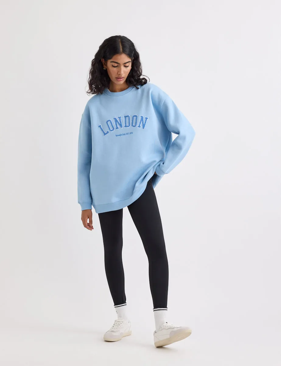 Blue Crew Neck Logo Sweatshirt sold by Nobody's Child