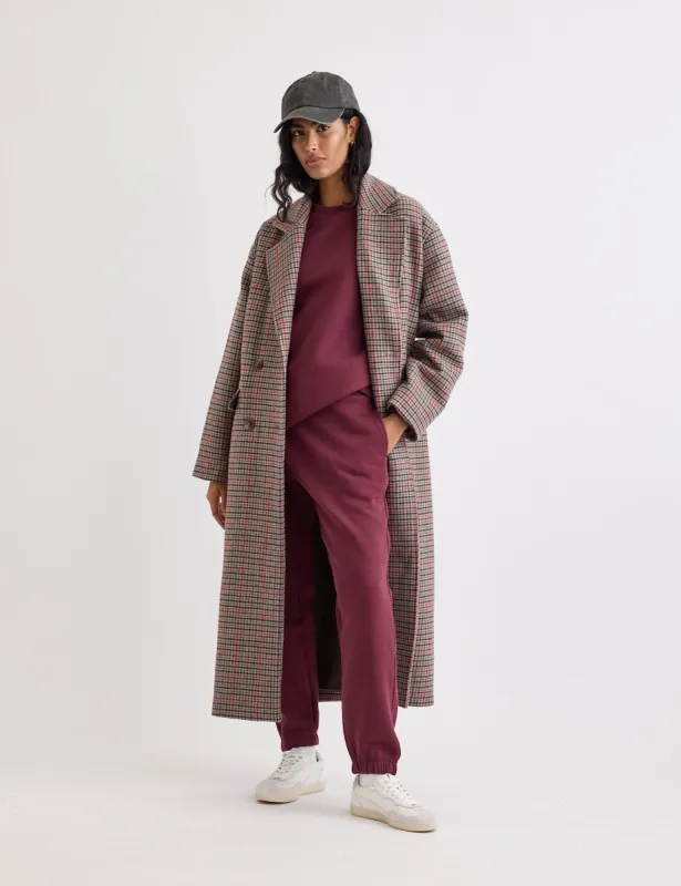 Burgundy Tapered Joggers sold by Nobody's Child