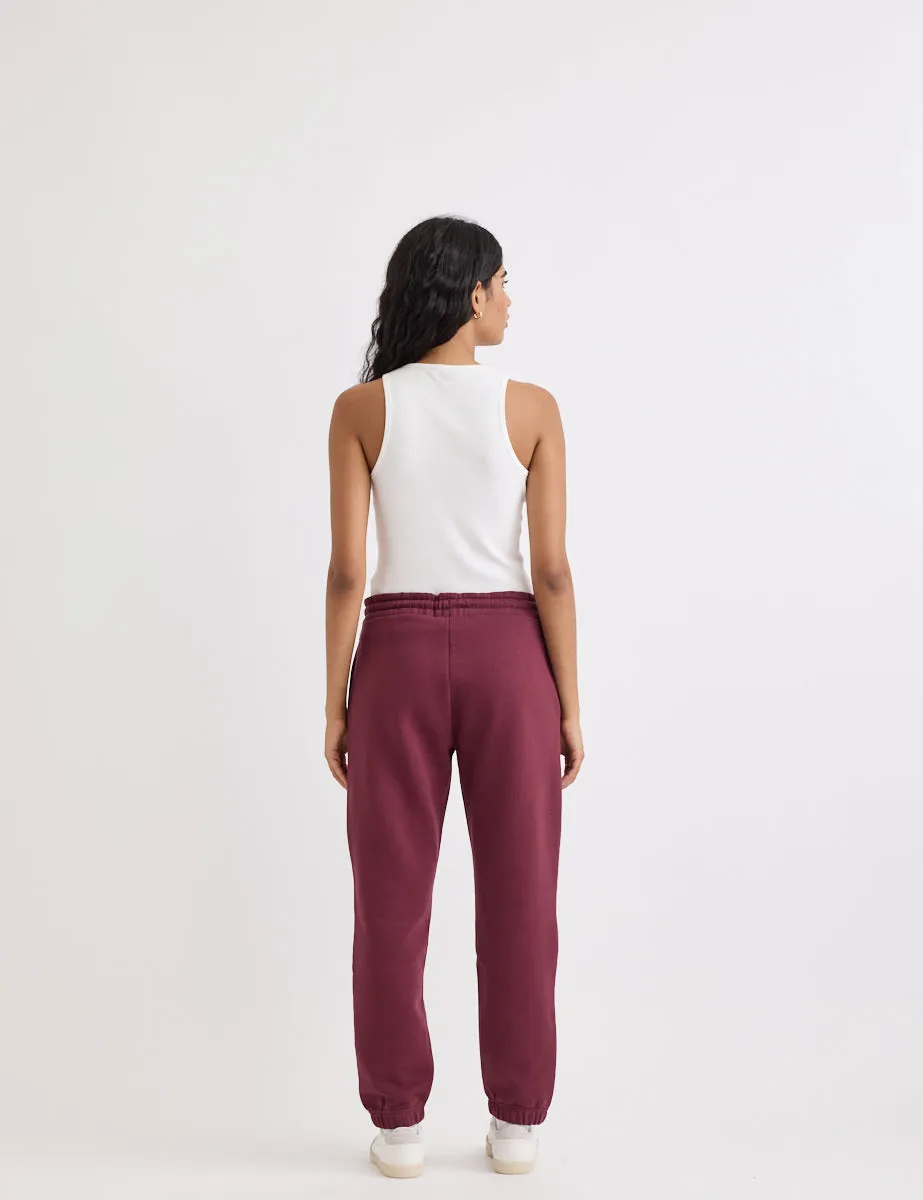 Burgundy Tapered Joggers sold by Nobody's Child product image thumbnail 5
