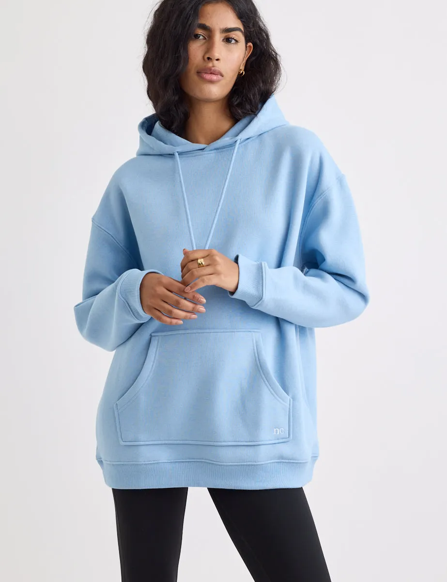 Blue Longline Hoodie sold by Nobody's Child