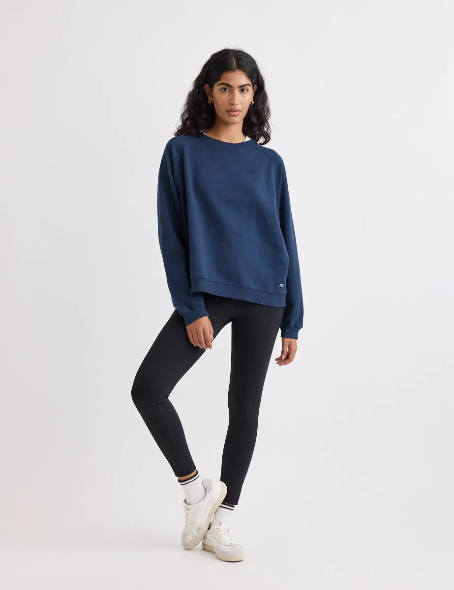 Navy Boxy Sweatshirt sold by Nobody's Child product image thumbnail 2