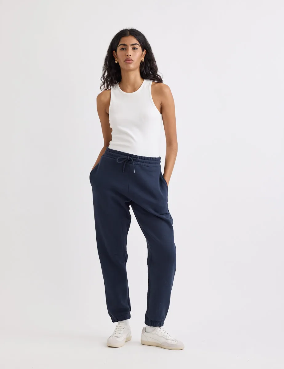 Navy Tapered Joggers sold by Nobody's Child