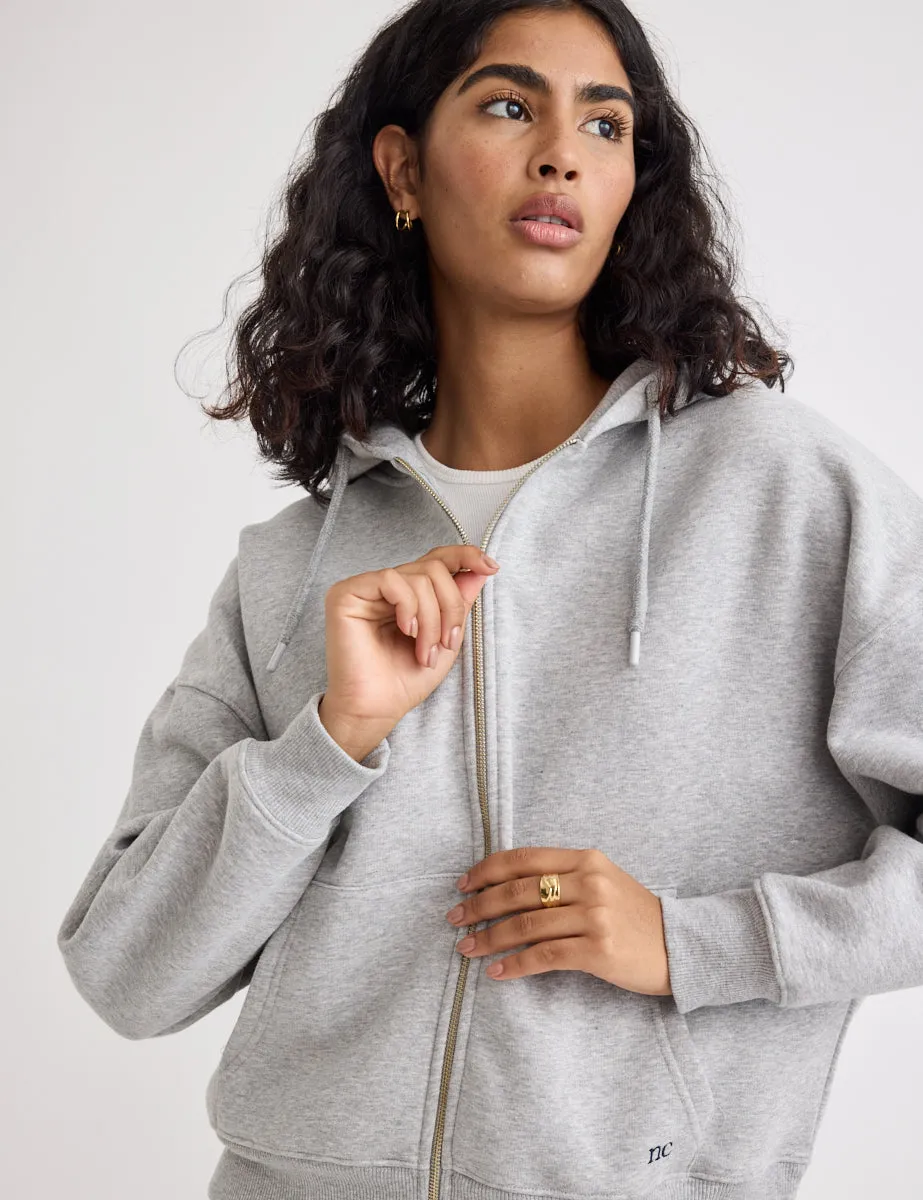 Grey Zip Through Hoodie sold by Nobody's Child