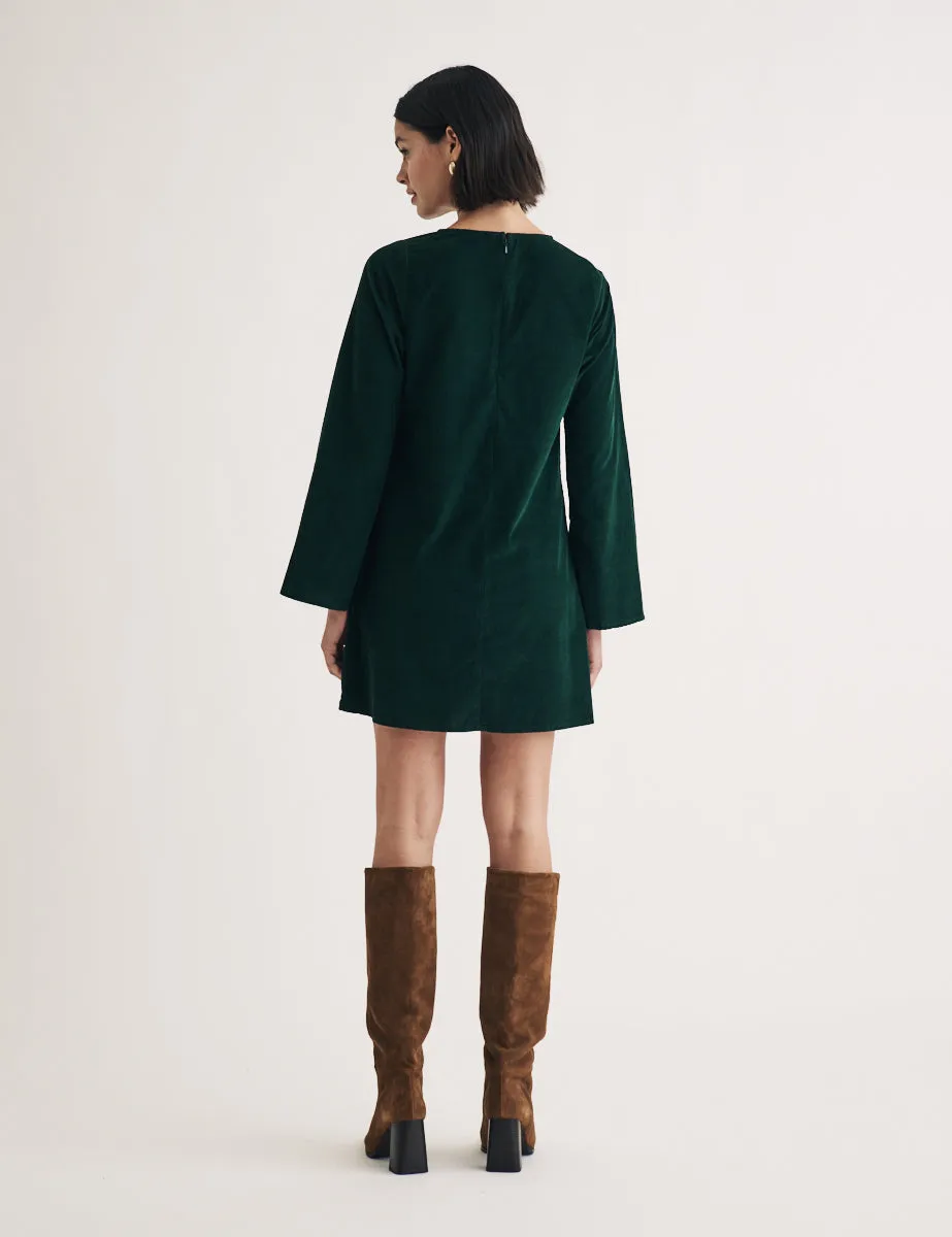 Green Cord Sarajevo Mini Dress sold by Nobody's Child product image thumbnail 4